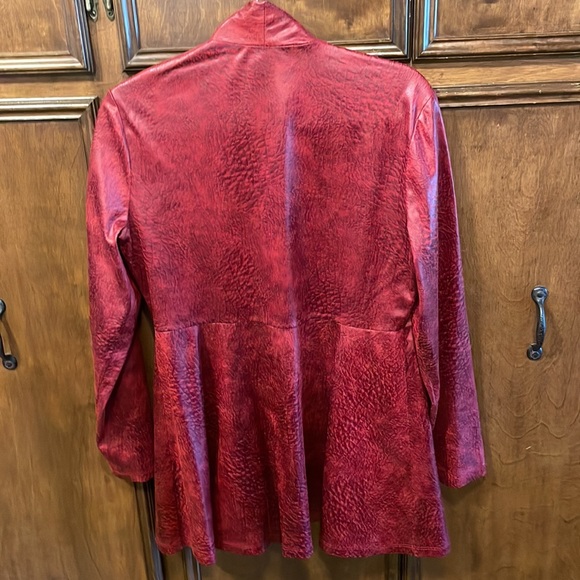 Faux leather red jacket - Picture 4 of 5